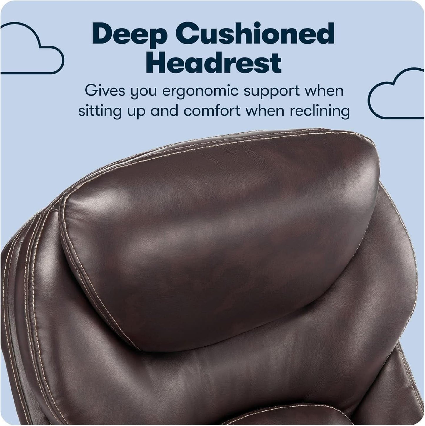 Claremont Ergonomic Office Chair Lumbar Support Chestnut