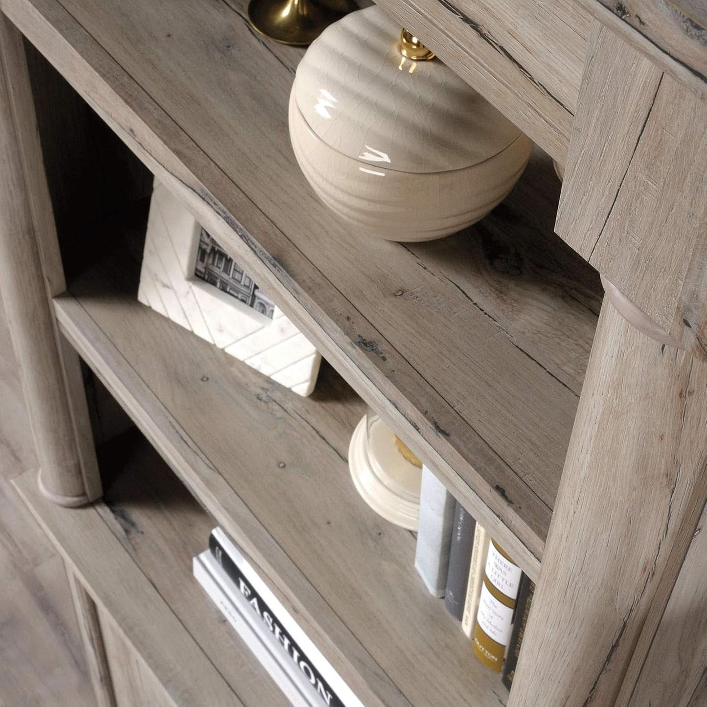 Palladia Library With Doors Bookcase Split Oak 71H
