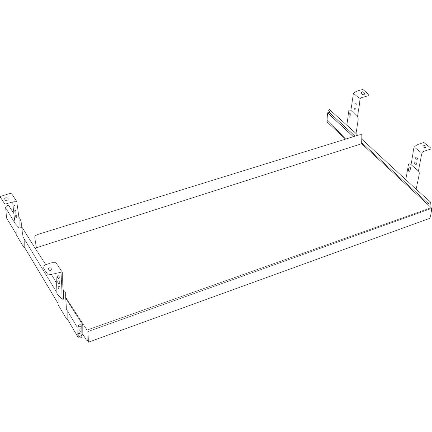 HON Oversized Keyboard Platform/Mouse Tray, 30w x 10d, Black