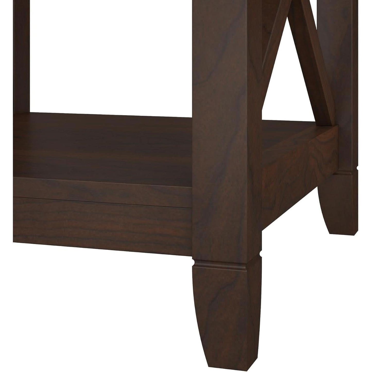 Bush Furniture Tall 5 Shelf Bookcase Bing Cherry Finish