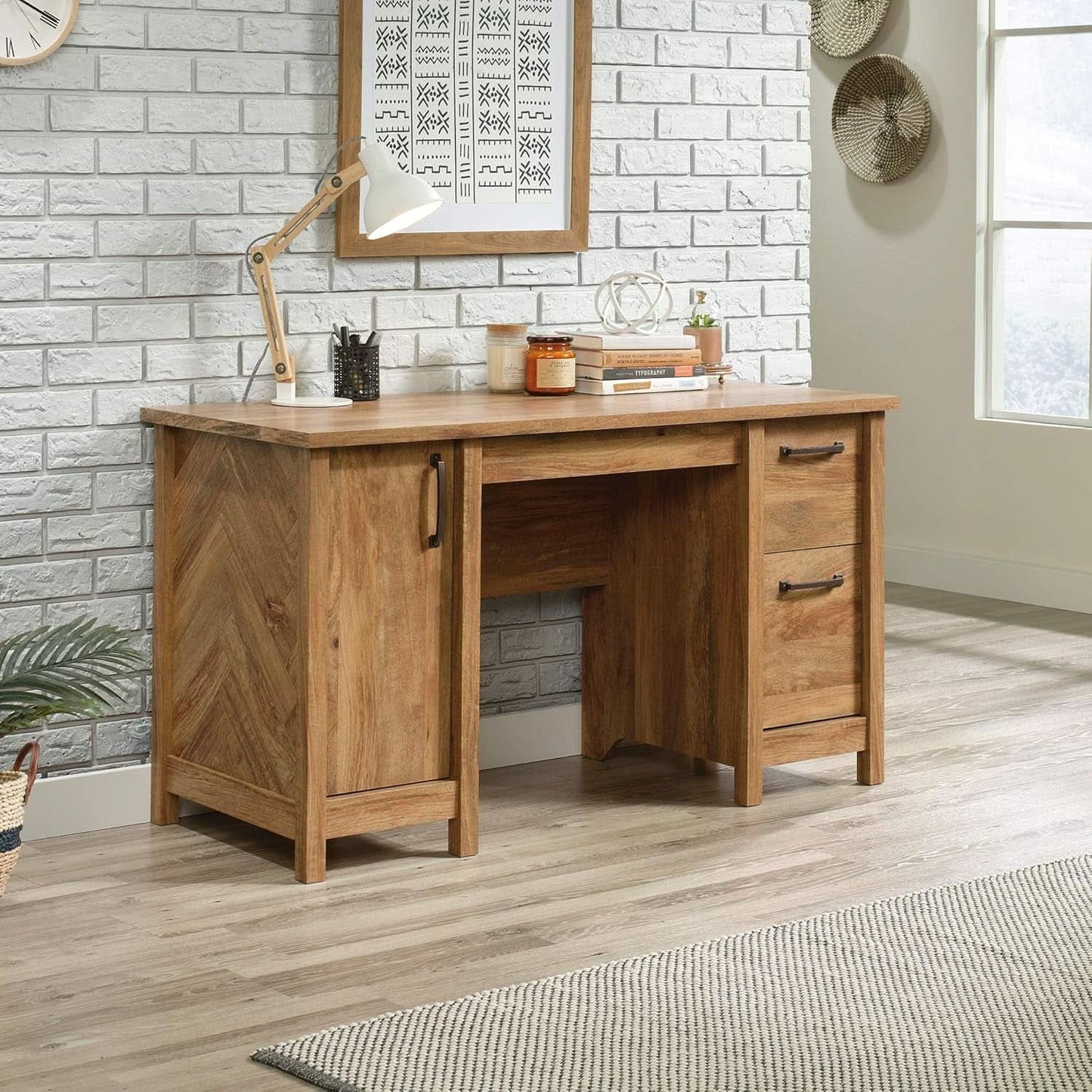 Sindoori Mango Computer Desk With Integrated Drawers